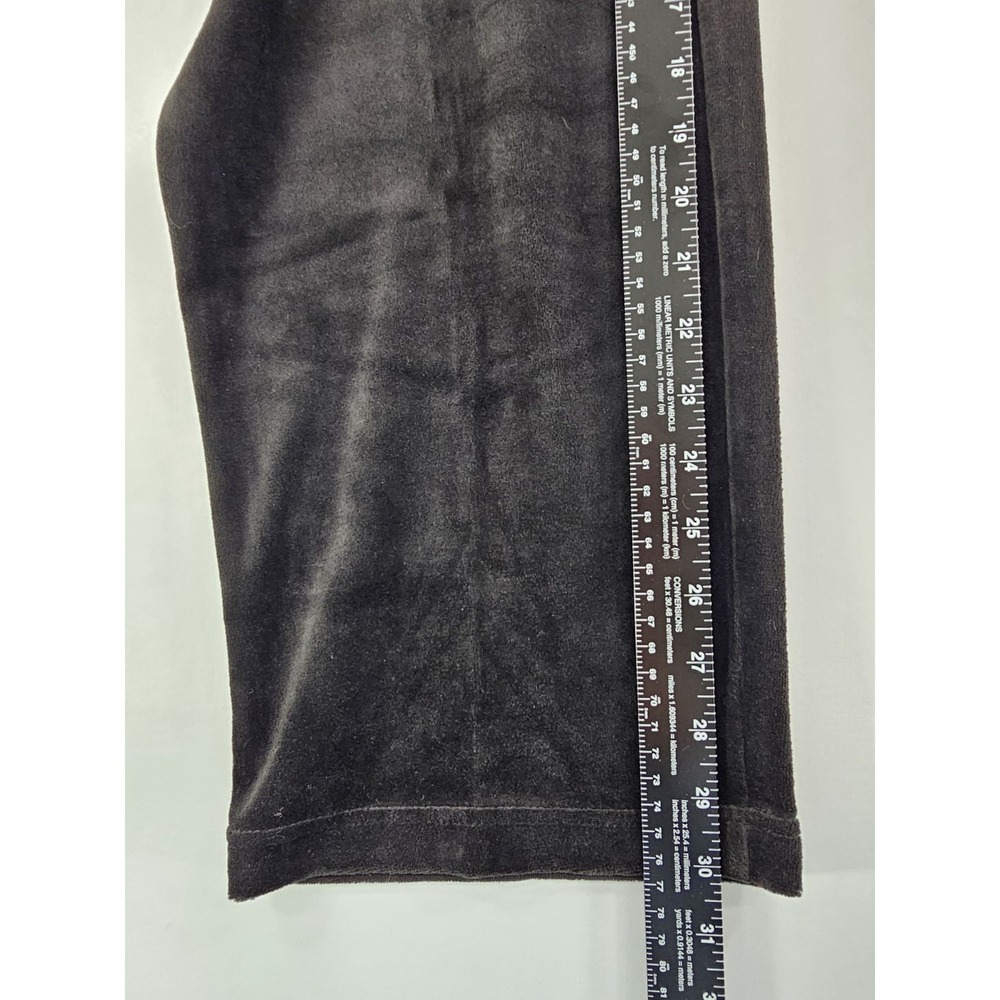 NEW Kim Rogers Women's Velour Pants XL Black Wide Leg Lounge Casual Soft Shiny - Picture 5 of 8